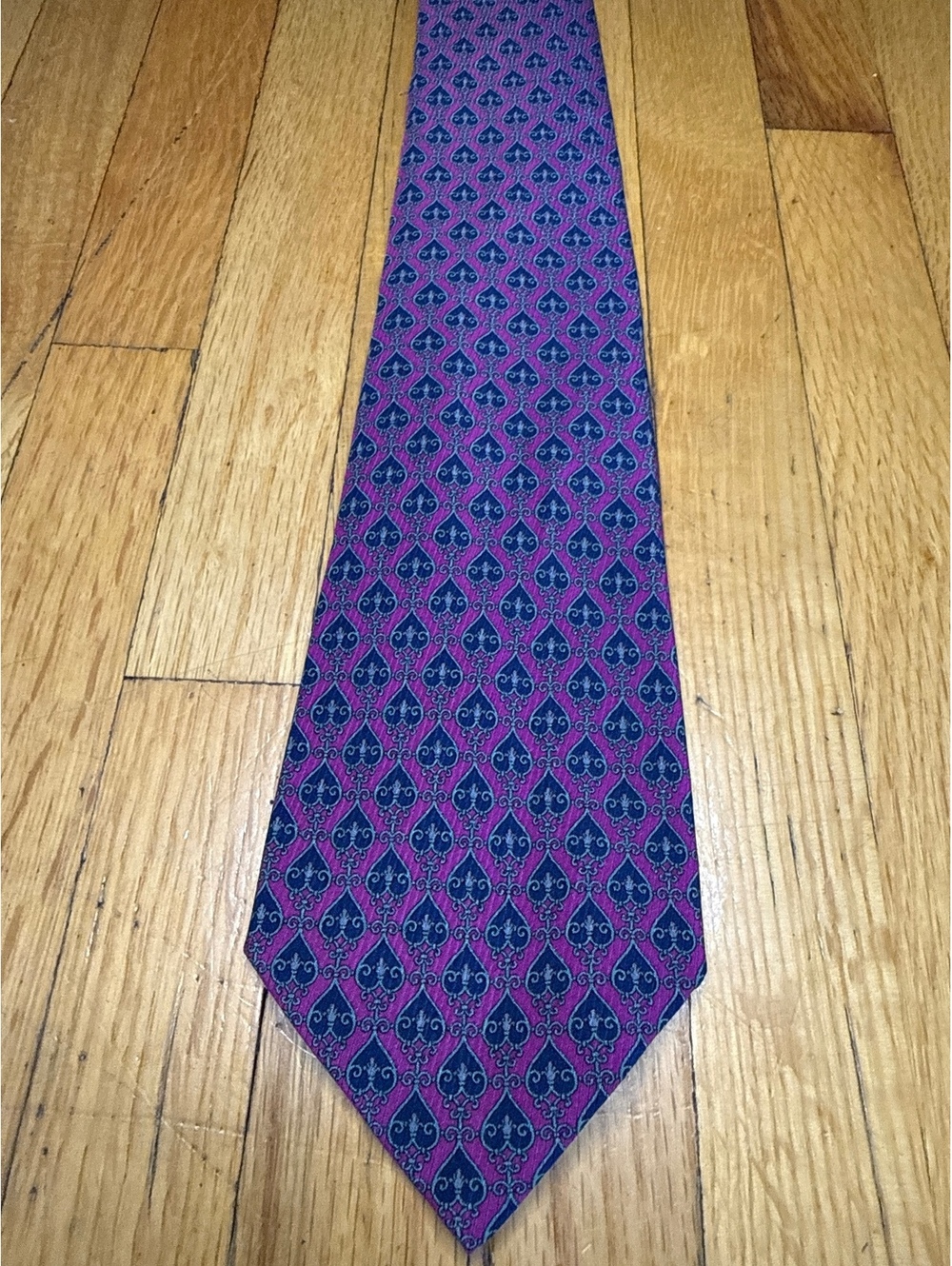 Stefano Ricci 100% Silk Tie Italy Burgundy Navy Geometric Spade Luxury Designer